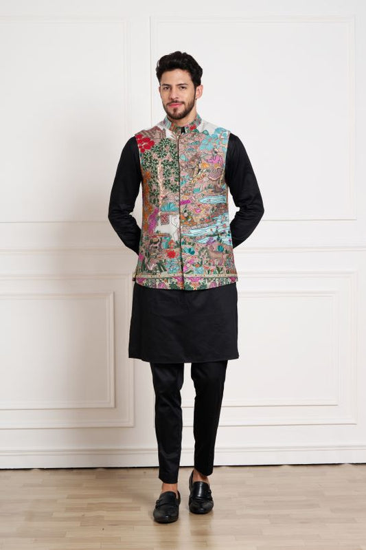 Aqua Nehru Jacket