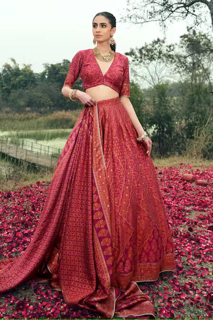 WOVEN SILKE LEHNGA SET