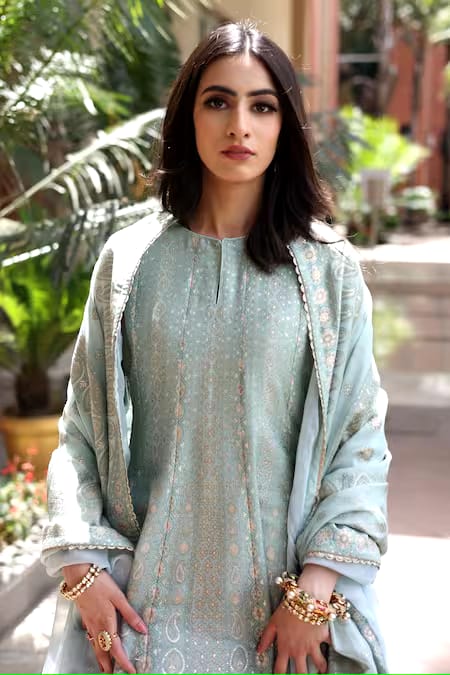 SEA GREEN ANARKALI SET